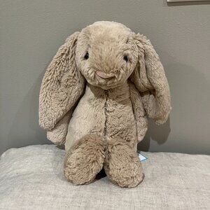 BNWT Original Medium Beige Brown Bashful Bunny Rabbit Jellycat - HTF
